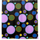 カラフル水玉模様 シャワーカーテン (正面)