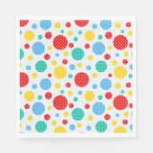 カラフル水玉模様 スタンダードランチョンナプキン (正面)