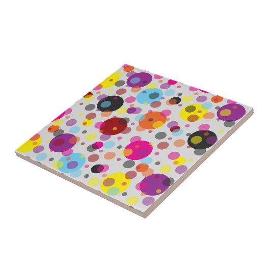 カラフル水玉模様 タイル (側面)