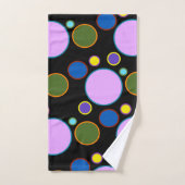 カラフル水玉模様 バスタオルセット (ハンドタオル)