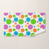 カラフル水玉模様 バスタオルセット (ハンドタオル)