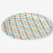 カラフル水玉模様 ペーパープレート (アングル)