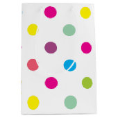 カラフル水玉模様 ミディアムペーパーバッグ (正面)