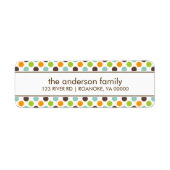 カラフル水玉模様 ラベル (正面)