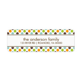 カラフル水玉模様 ラベル