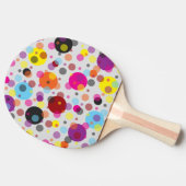 カラフル水玉模様 卓球ラケット (横)