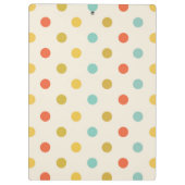 カラフル水玉模様、水玉模様パターン、名前 クリップボード (裏面)