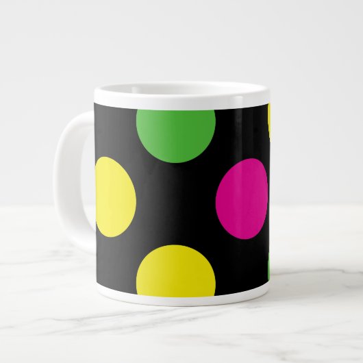 カラフル水玉模様,水玉模様パター点々のあるン, ジャンボコーヒーマグカップ (正面左)