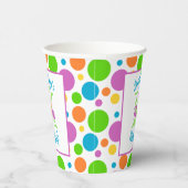 カラフル水玉模様 |誕生日パーティー 紙コップ (右)