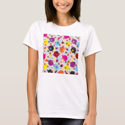 カラフル水玉模様 Tシャツ (正面)
