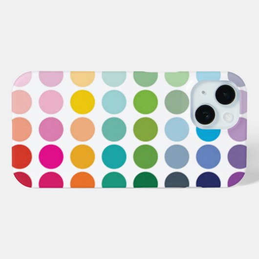 カラフル水玉模様iPhone 15ケース Case-Mate iPhoneケース (裏面 (横))