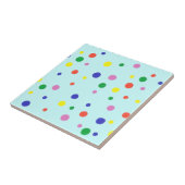 カラフル水玉模様Trivet背景色の選択 タイル (側面)
