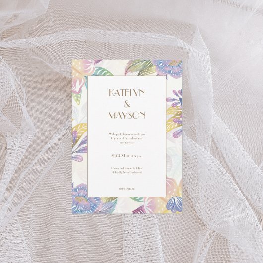 カラフル水結婚色 招待状