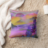 カラフル水絵画色 クッション (ブランケット)