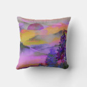 カラフル水絵画色 クッション (裏面)