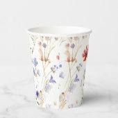 カラフル水色の野花 紙コップ (右)