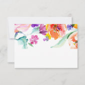 カラフル水色チューリップパーソナライズされた ノートカード (裏面)