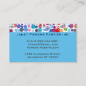 カラフル水色ドットカスタム名刺 名刺 (裏面)