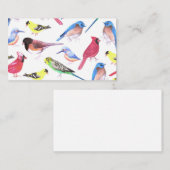カラフル水色多彩鳥 名刺 (正面/裏面)