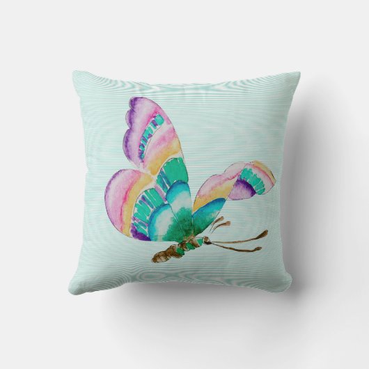 カラフル水色 クッション (裏面)