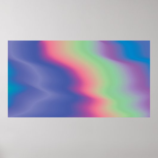 カラフル汚れによるホログラフィックテクスチャ。サイケード ポスター (正面)