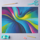 カラフル油絵を描アートティッシュペーパー 薄葉紙 (クラフト)