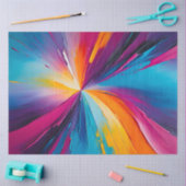 カラフル油絵を描アートティッシュペーパー 薄葉紙 (クラフト)