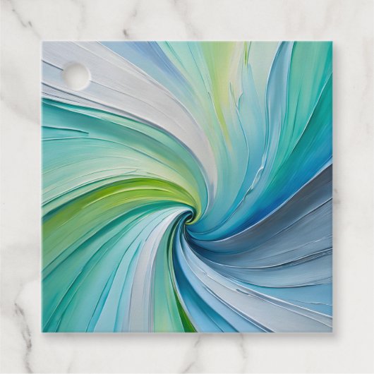 カラフル油絵を描ギフトラベル フェイバータグ (正面)