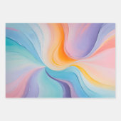カラフル油絵を描ラッピング紙シート ラッピングペーパーシート (正面)