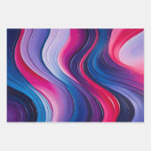 カラフル油絵を描ラッピング紙シート ラッピングペーパーシート (正面3)