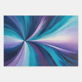 カラフル油絵を描ラッピング紙シート ラッピングペーパーシート (正面3)