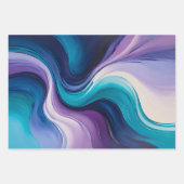 カラフル油絵を描ラッピング紙シート ラッピングペーパーシート (正面2)