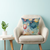 カラフル泡の水彩アート クッション (椅子)
