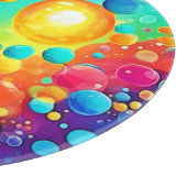 カラフル泡の浮き絵 カッティングボード (角)