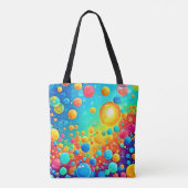 カラフル泡の浮き絵 トートバッグ (裏面)
