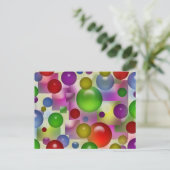 カラフル泡パターン ポストカード (スタンド正面)