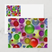 カラフル泡パターン ポストカード (正面/裏面)