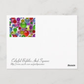 カラフル泡パターン ポストカード (裏面)