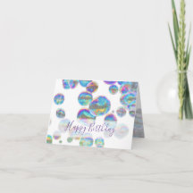 カラフル泡状ハッピーバースデー挨拶