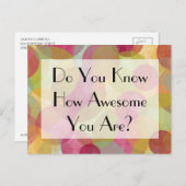 カラフル泡:お前は知っ素晴らしてる? ポストカード (正面/裏面)