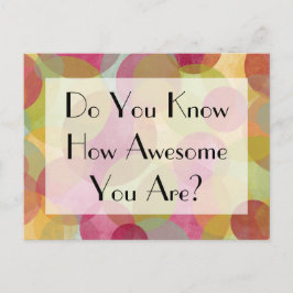 カラフル泡：お前は知っ素晴らしてる？ ポストカード