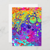カラフル泡 ポストカード (正面/裏面)