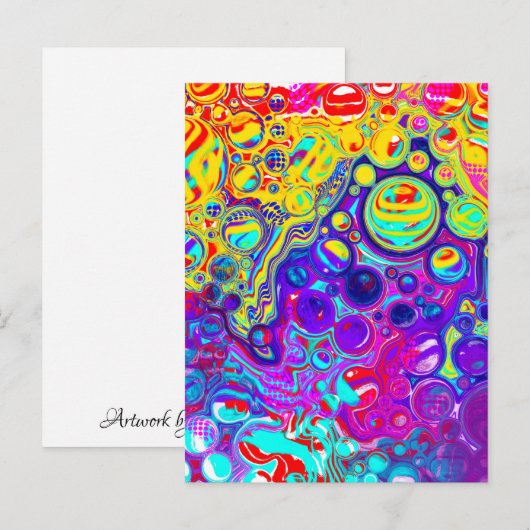 カラフル泡 ポストカード (正面/裏面)