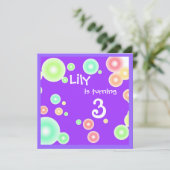 カラフル泡 招待状 (スタンド正面)