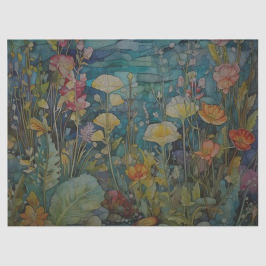 カラフル海エクスペリエンスの切り離しティッシュペーパー 薄葉紙 (正面)