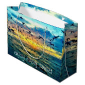 カラフル海サンセットプリント ラージペーパーバッグ (裏面アングル)