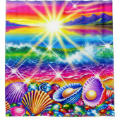 カラフル海シーン シャワーカーテン (正面)