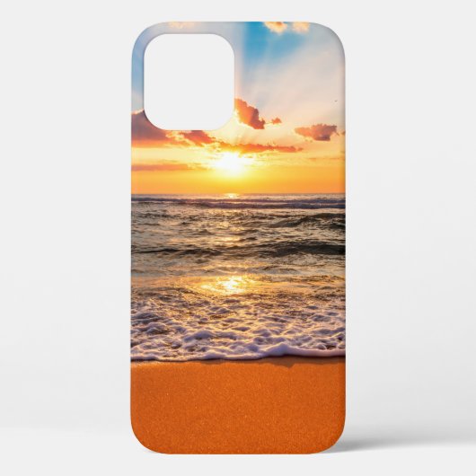 カラフル海ビーチサンライズと深いブルースカイ Case-Mate iPhoneケース (裏面)