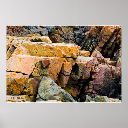 カラフル海ロックプリント ポスター (正面)