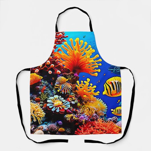 カラフル海水中生物 エプロン (正面)